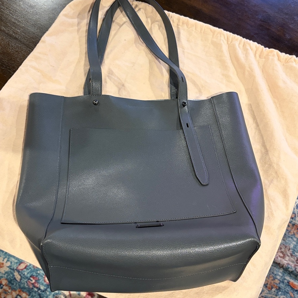 Rebecca Minkoff Charcoal Leather Tote new